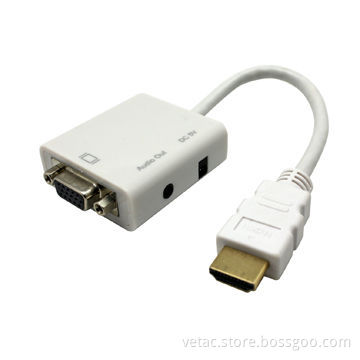 Converters, HDMI to VGA Video and Audio, Plug and Play